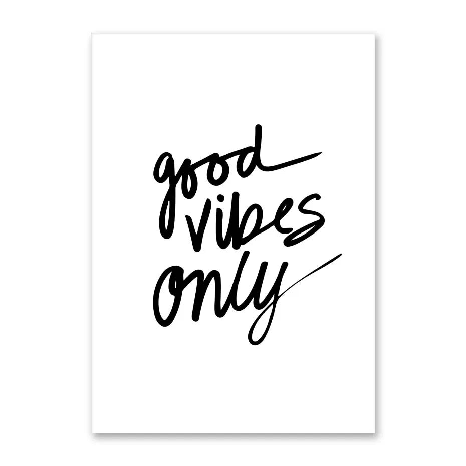 Good Vibes Only Nordic Canvas