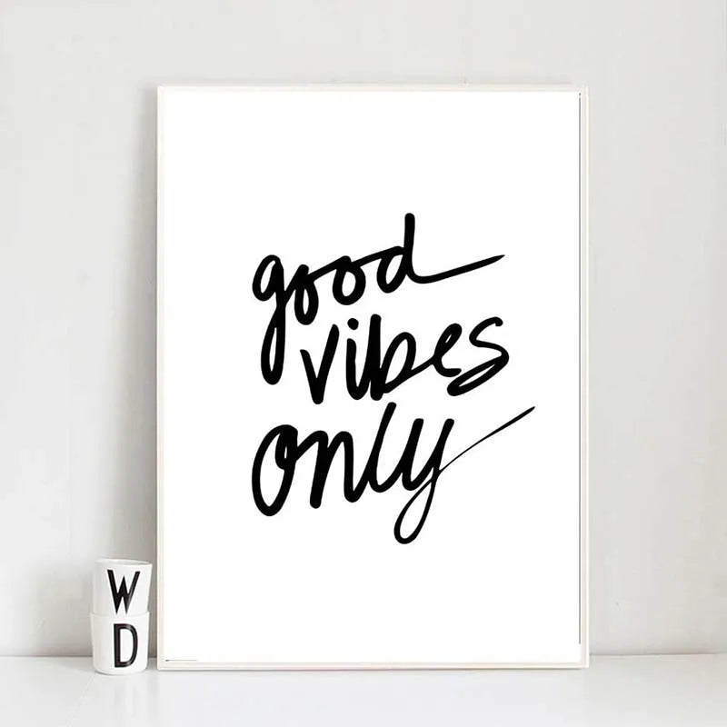 Good Vibes Only Nordic Canvas