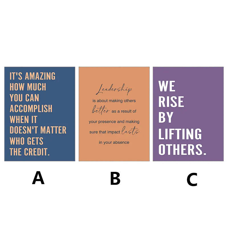 Modern Leadership Attitude Quote Canvas