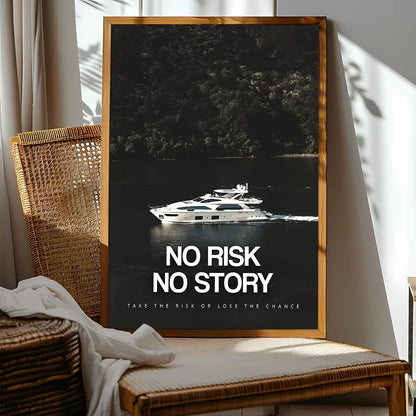 No Risk No Story Modern Canvas
