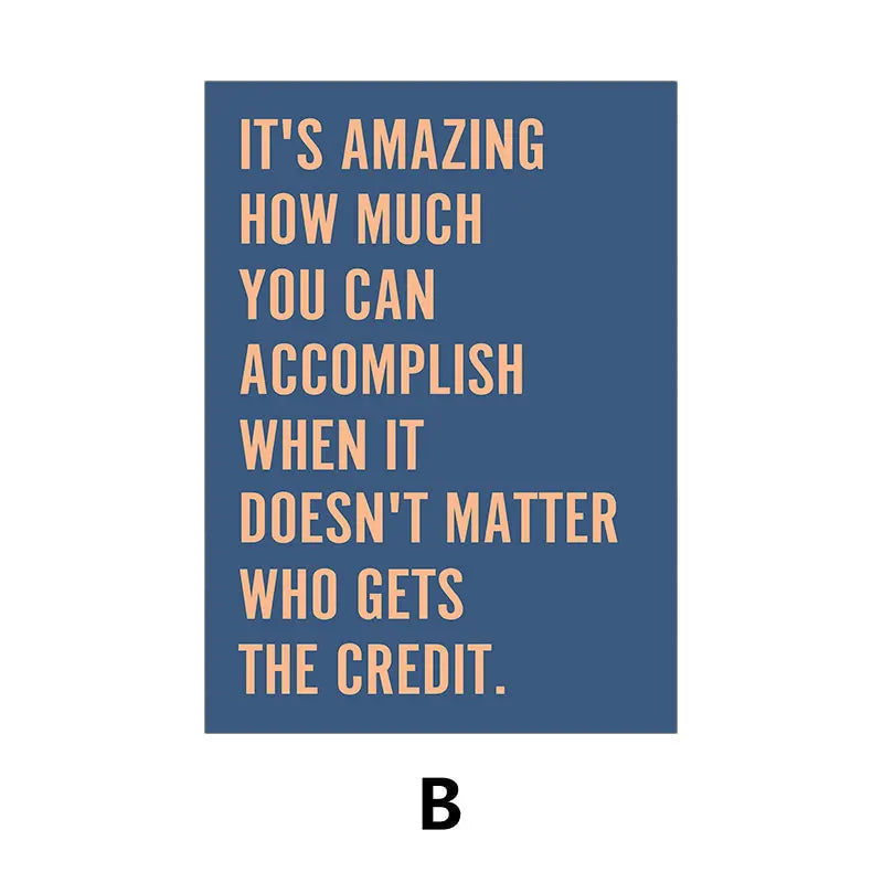 Modern Leadership Attitude Quote Canvas