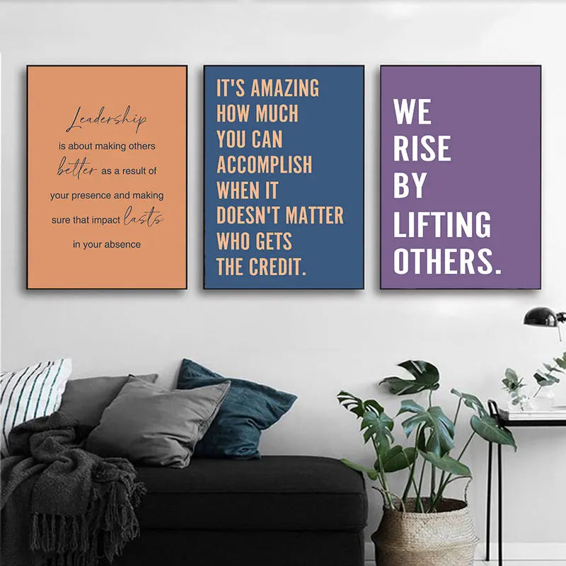 Modern Leadership Attitude Quote Canvas