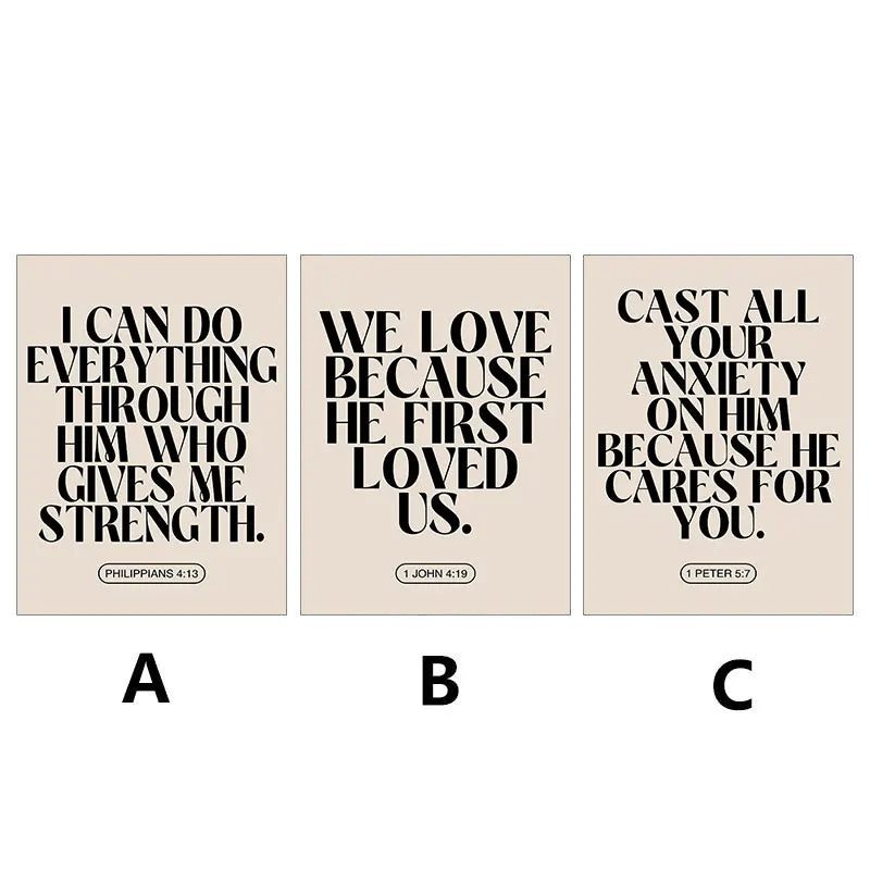 Motivational Bible Quotes Canvas Art