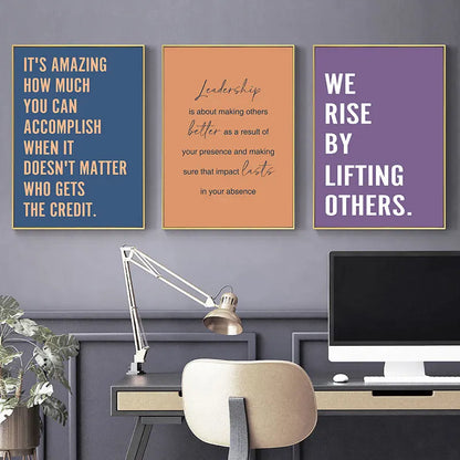 Modern Leadership Attitude Quote Canvas