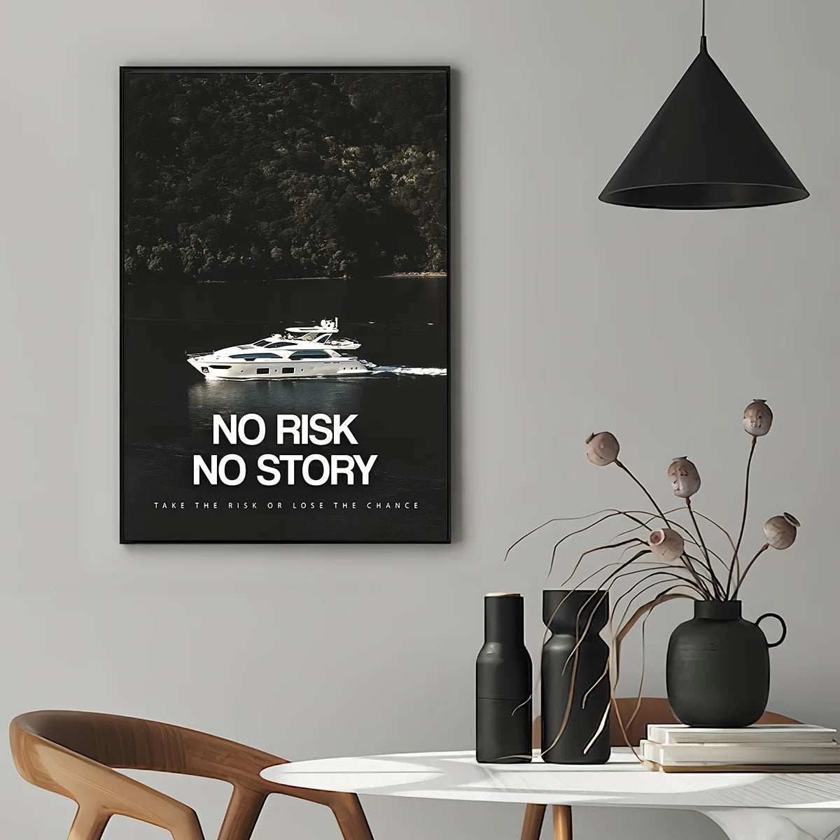 No Risk No Story Modern Canvas