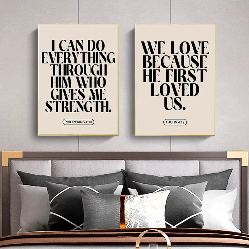 Motivational Bible Quotes Canvas Art