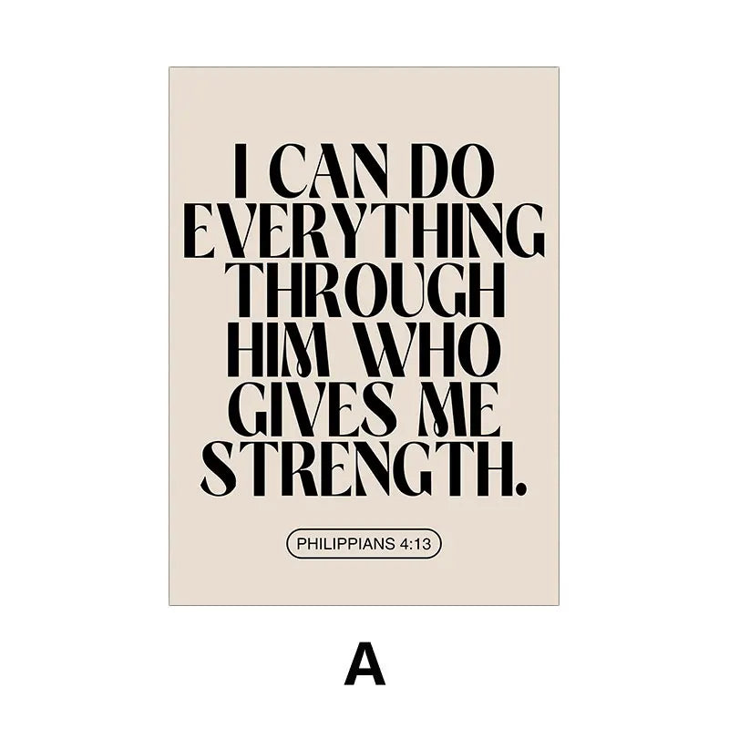 Motivational Bible Quotes Canvas Art