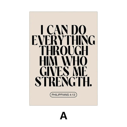 Motivational Bible Quotes Canvas Art