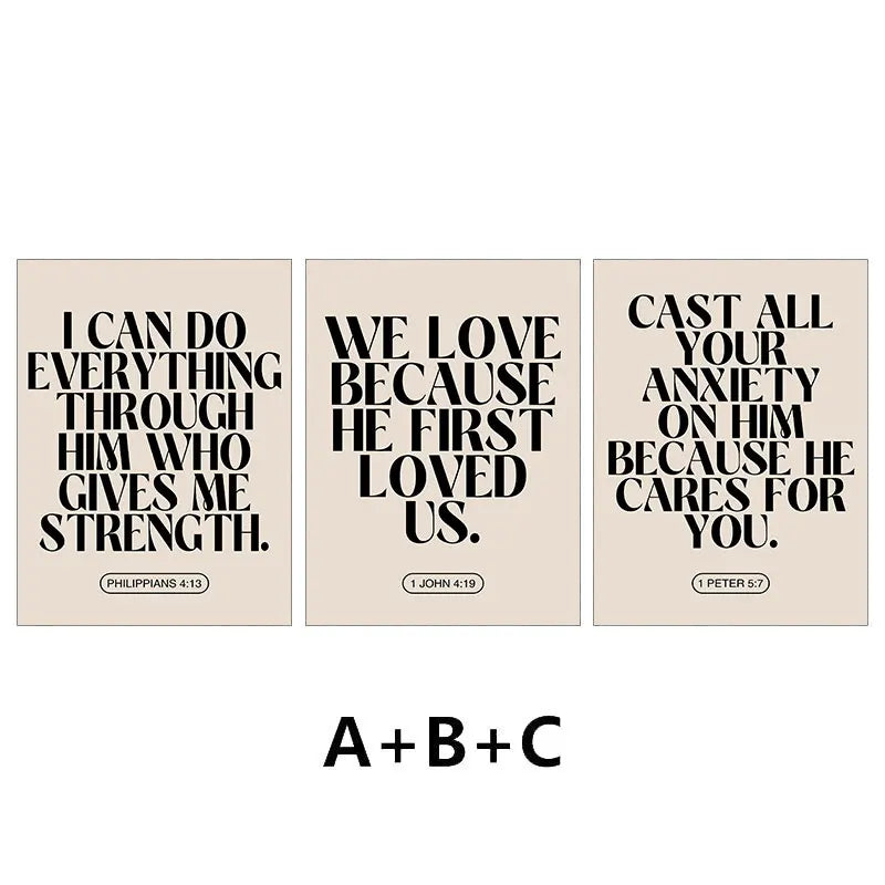 Motivational Bible Quotes Canvas Art