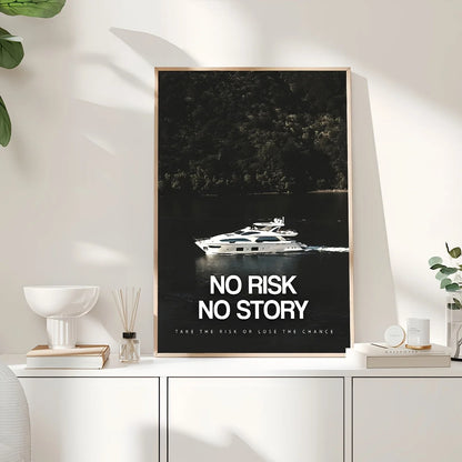 No Risk No Story Modern Canvas