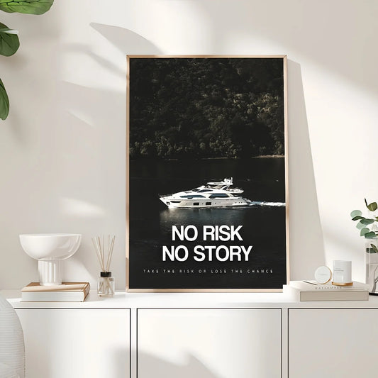 No Risk No Story Modern Canvas