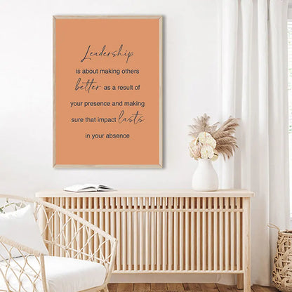 Modern Leadership Attitude Quote Canvas
