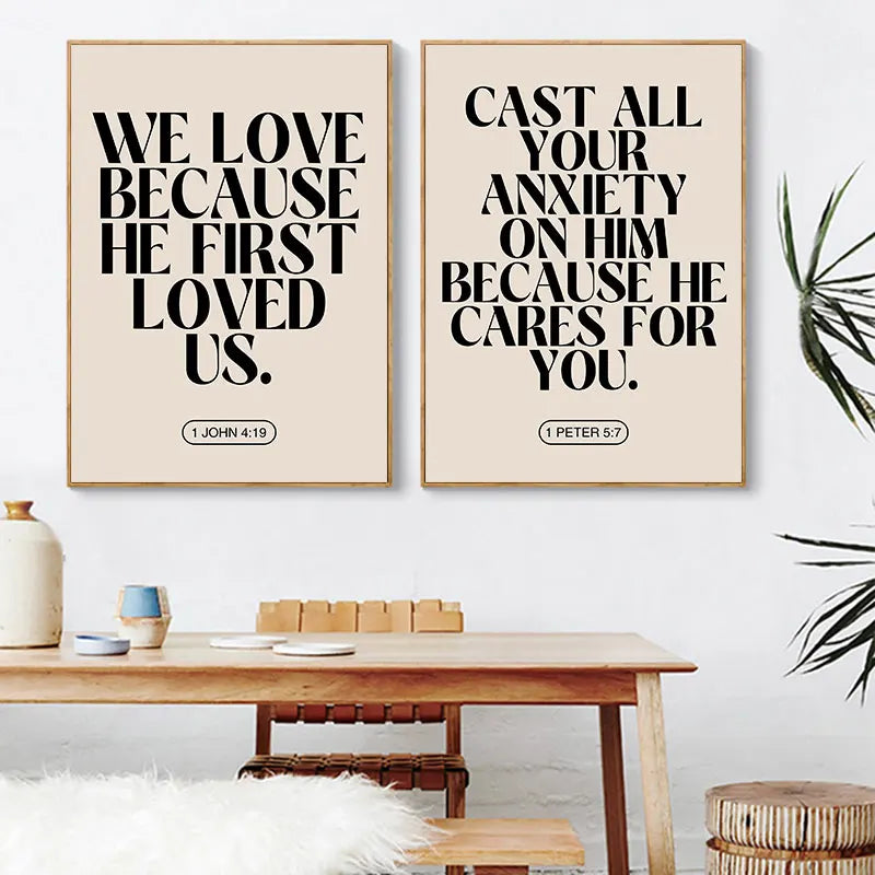 Motivational Bible Quotes Canvas Art