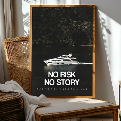 No Risk No Story Modern Canvas