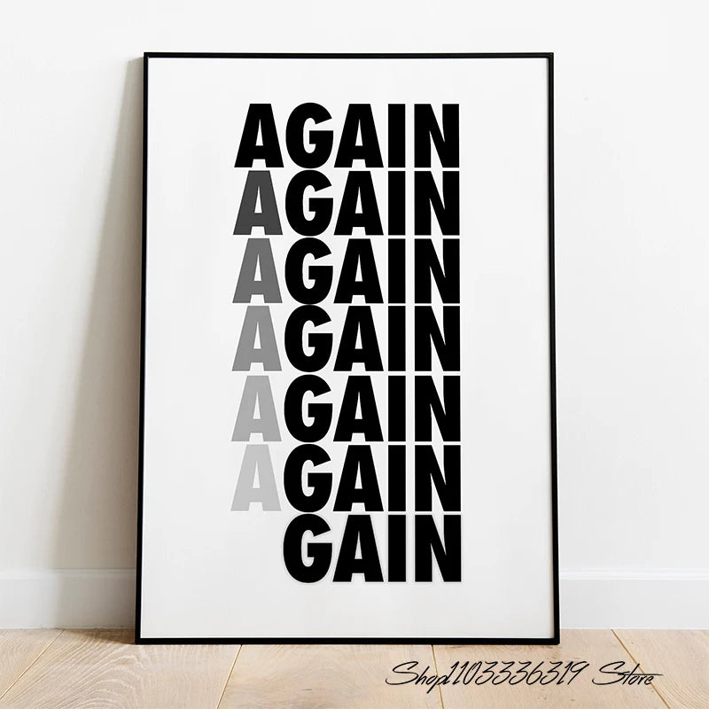 Modern Motivational Discipline Quote Canvas