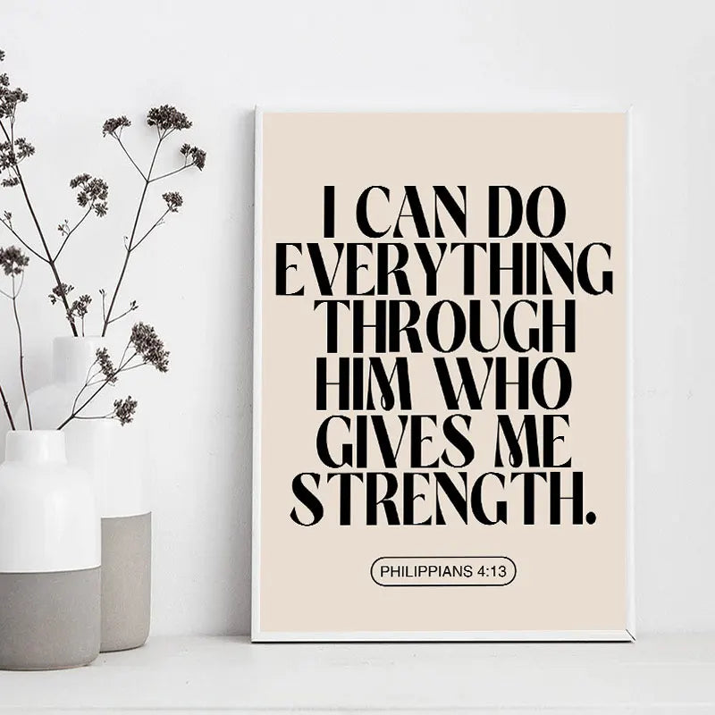 Motivational Bible Quotes Canvas Art