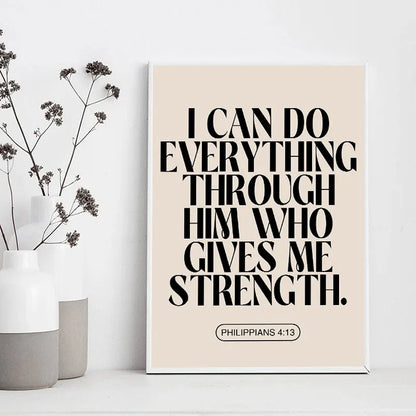 Motivational Bible Quotes Canvas Art